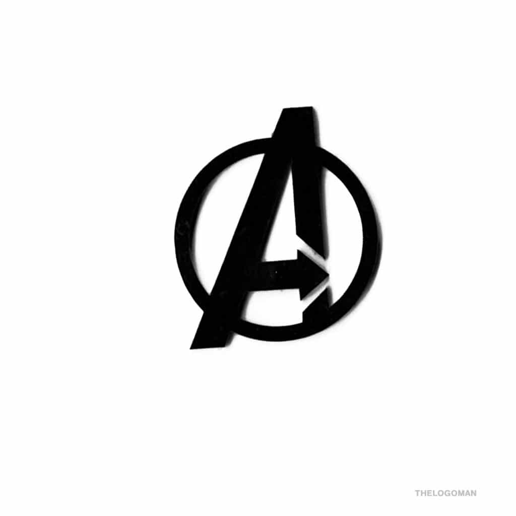 Avengers Black 3D Emblem Decal Mobile Phone Sticker Logo