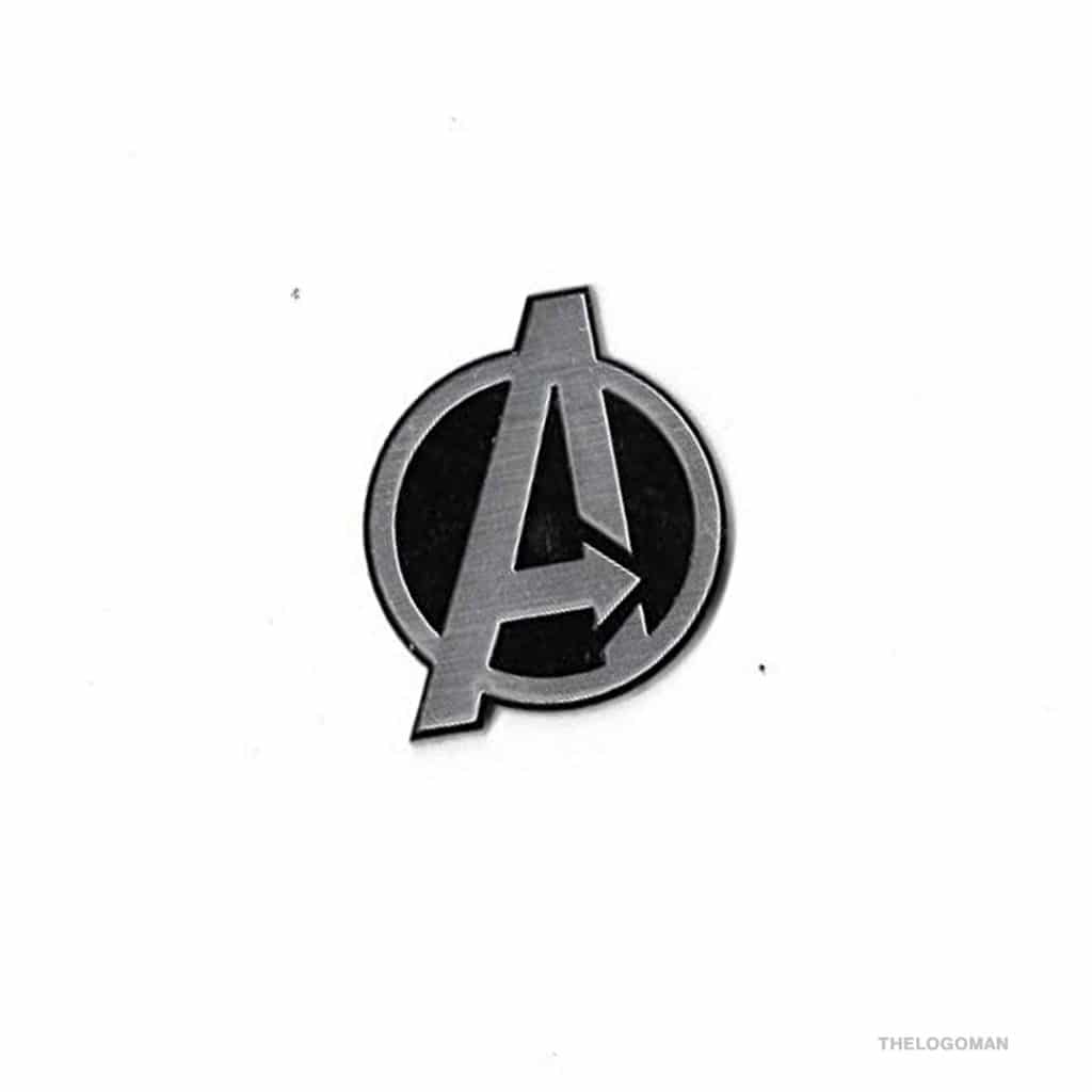 Avengers Silver and Black 3D Emblem Decal Mobile Phone Sticker Logo