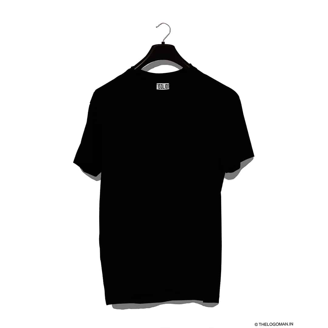 Black Solid Unisex Cotton T-Shirt