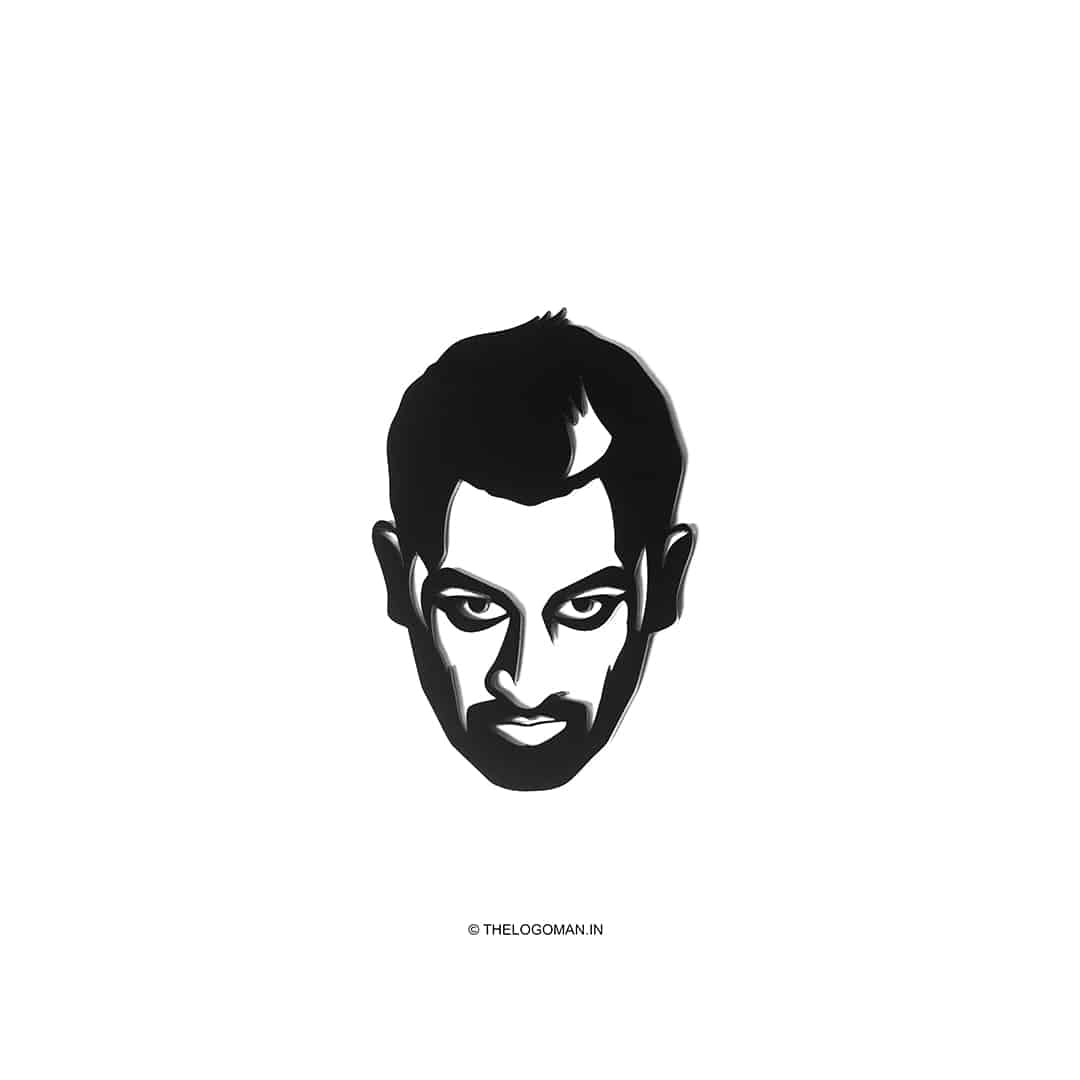 MSD Dhoni Face 3D Emblem Decal Mobile Phone Sticker Logo