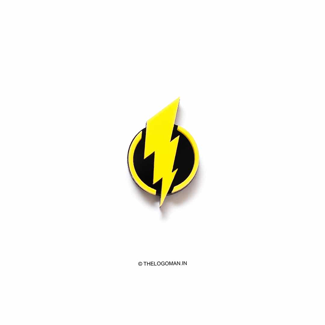 Flash 3D Emblem Decal Mobile Phone Sticker Logo