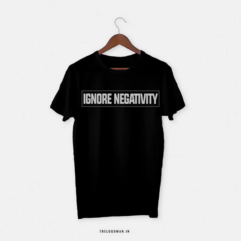 Ignore Negativity Black Unisex T-Shirt