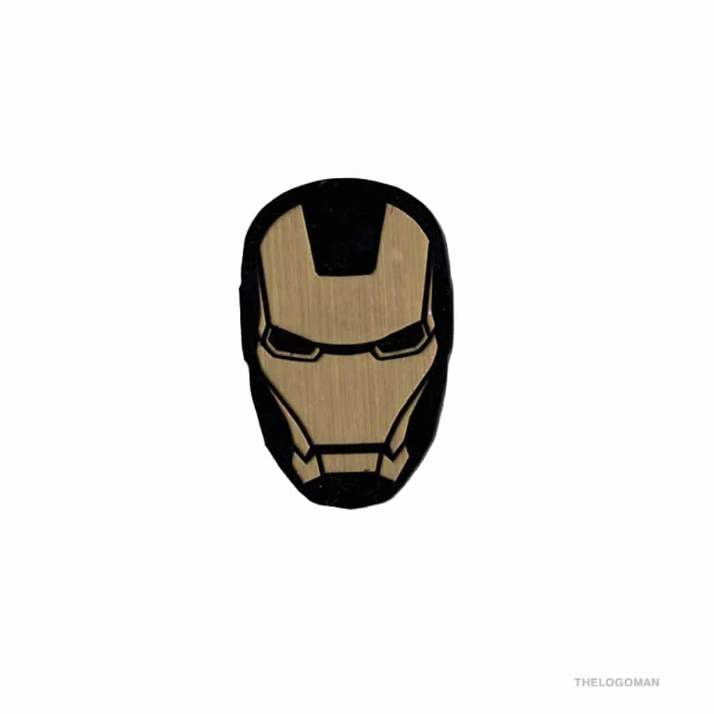 Iron Man Black and Gold 3D Emblem Decal Mobile Phone Sticker Logo