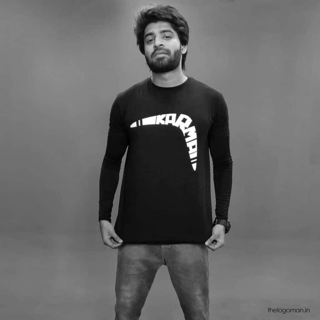 Karma Unisex Cotton Full hand T-Shirt