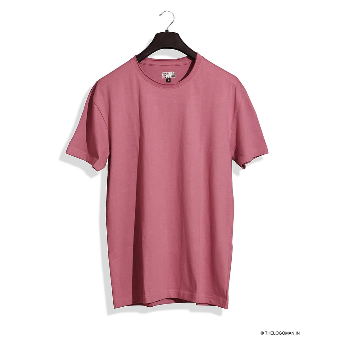 Onion Red Solid Unisex Cotton T-Shirt