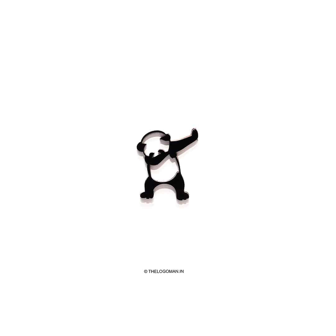 Panda 3D Emblem Decal Mobile Phone Sticker Logo