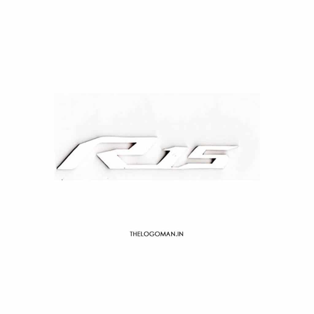 R15 White 3D Bike Sticker