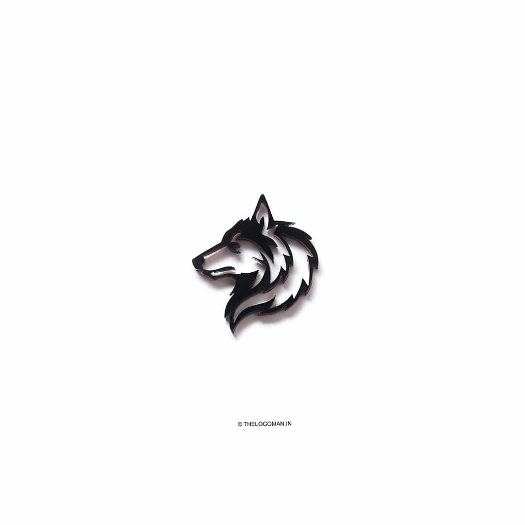 Wolf 3D Emblem Decal Mobile Phone Sticker Logo