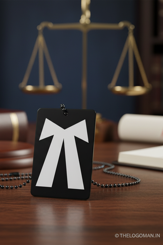 Advocate pendant necklace prominently featured with professional props