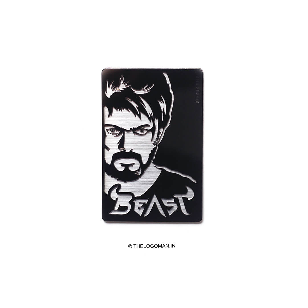 Beast Thalapthy Vijay 3D Acrylic Emblem Decal Sticker for Car and Bike