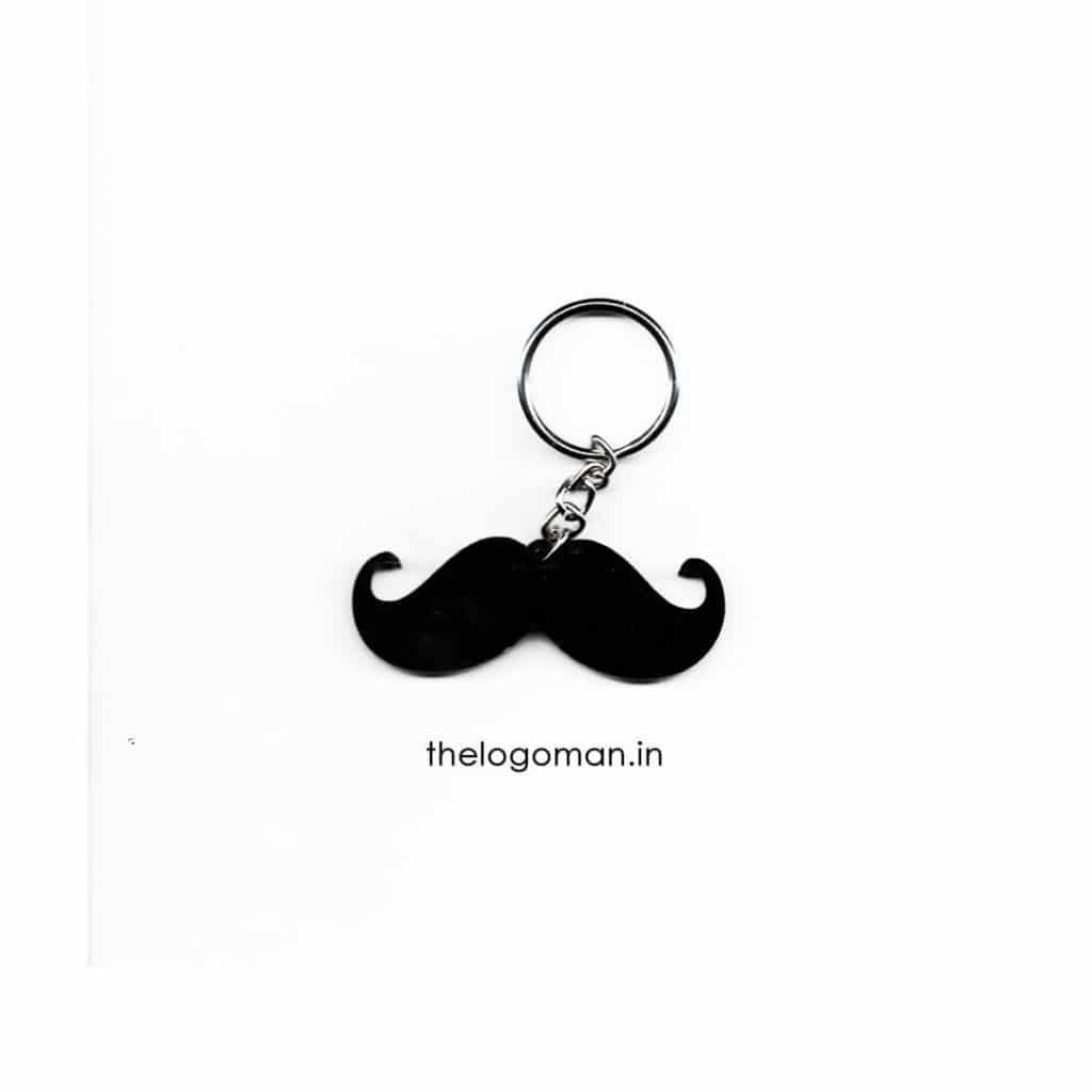 Mustache 3D Keychain