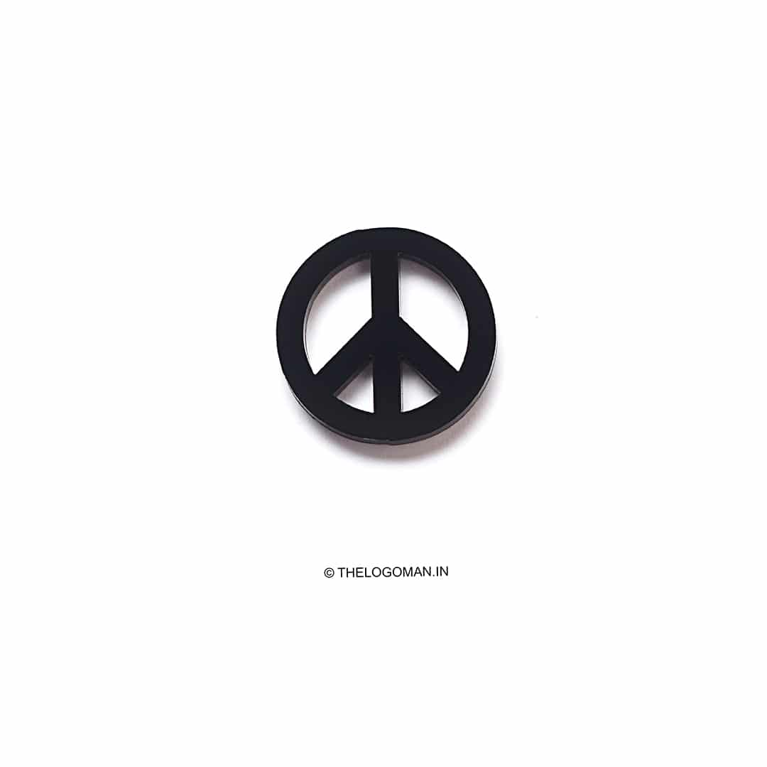 Peace Symbol 3D Emblem Decal Mobile Phone Sticker Logo